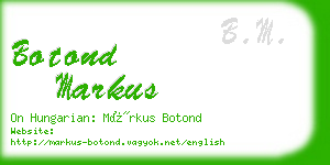 botond markus business card